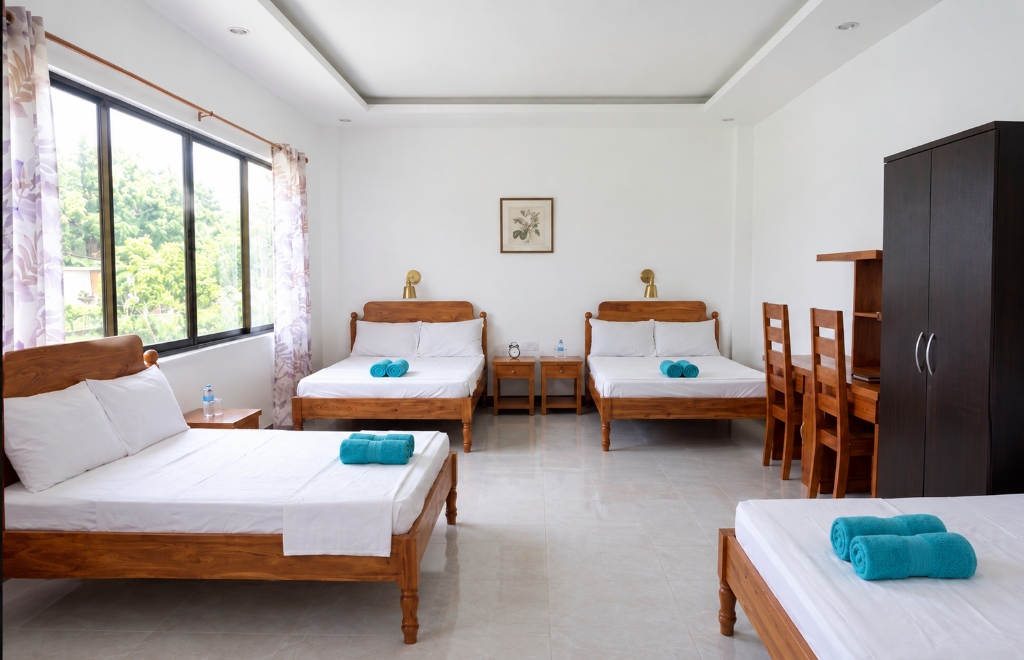 Spacious Barkada Room (4 Large Beds)